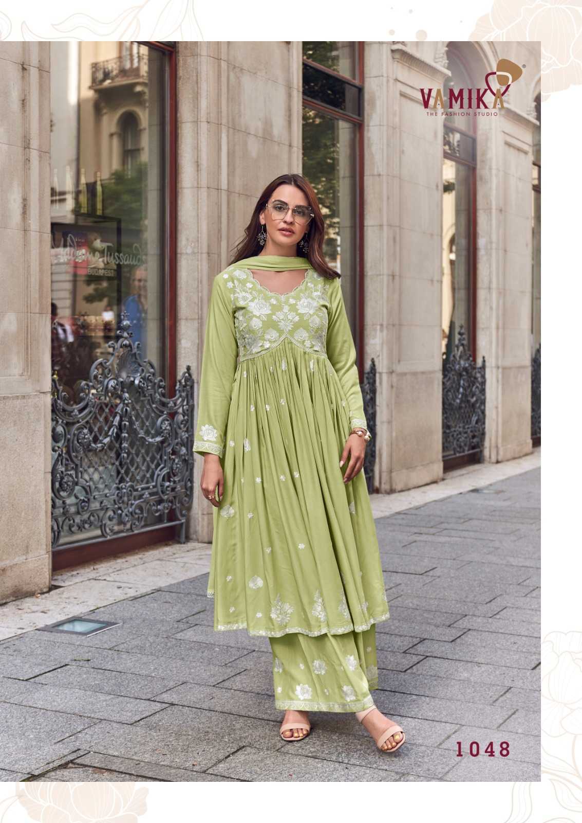 Rayon  Embroidery Anarkali Suit